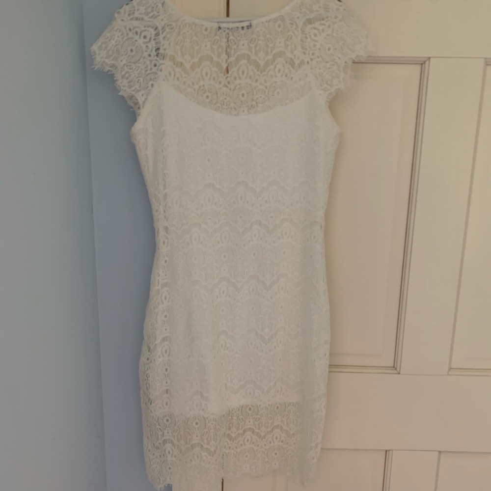You Are Not Alone women’s size small white dress